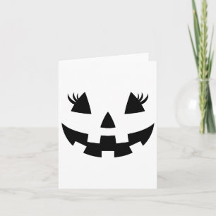 Jack o lantern Ansikte Pumpkin Eyelash Hallowen Co Kort