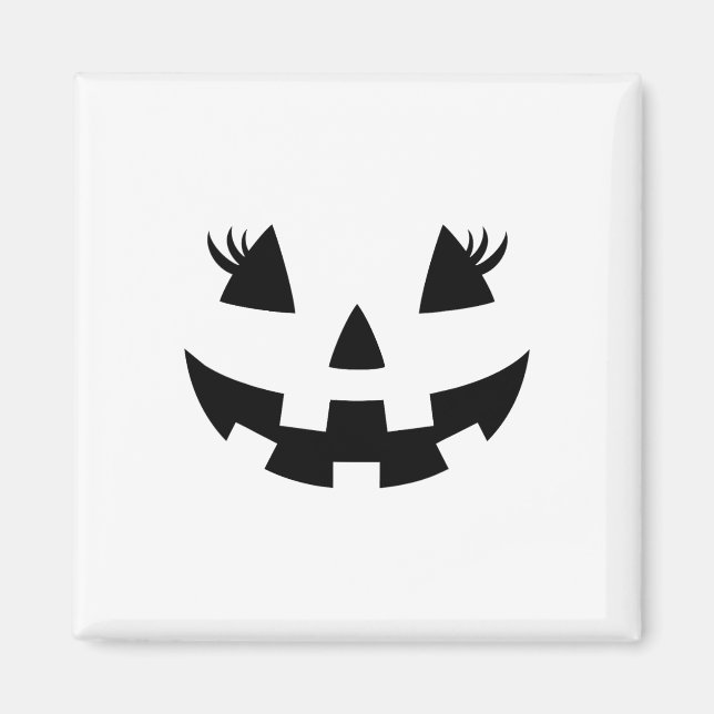 Jack o lantern Ansikte Pumpkin Eyelash Hallowen Co Magnet (Framsidan)