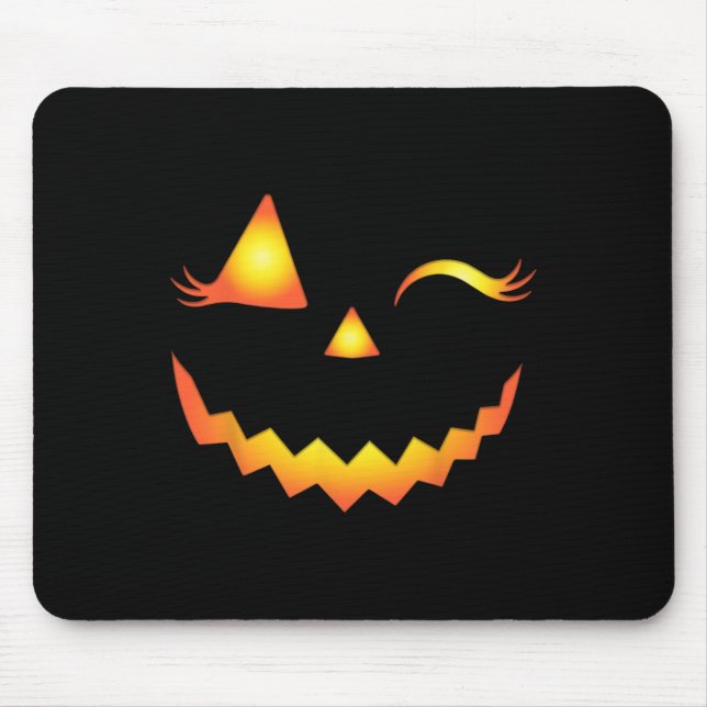 Jack o lantern Ansikte Pumpkin Eyelash Hallowen Co Musmatta (Framsidan)