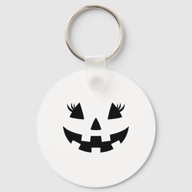 Jack o lantern Ansikte Pumpkin Eyelash Hallowen Co Nyckelring (Framsida)
