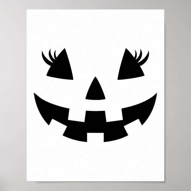 Jack o lantern Ansikte Pumpkin Eyelash Hallowen Co Poster (Framsidan)
