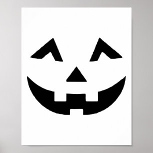 Jack o lantern Ansikte Pumpkin Eyelash Hallowen Co Poster