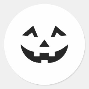 Jack o lantern Ansikte Pumpkin Eyelash Hallowen Co Runt Klistermärke
