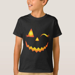 Jack o lantern Ansikte Pumpkin Eyelash Hallowen Co T Shirt