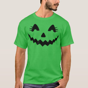 Jack o lantern Ansikte Pumpkin Eyelash Hallowen Co T Shirt