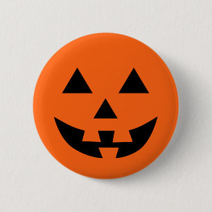 Jack O’ Lantern Ansikte Roligt Halloween Knapp