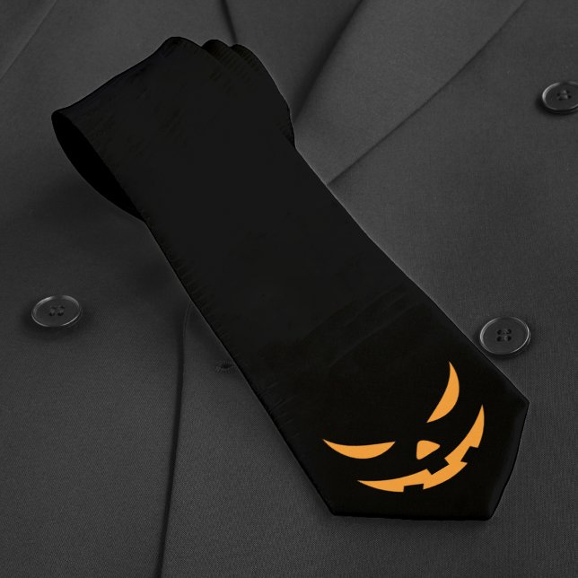 Jack o lantern Ansikte Scary Halloween Pumpkin Slips (Jack O Lantern Face Scary Halloween Pumpkin Black and Orange Neck Tie)