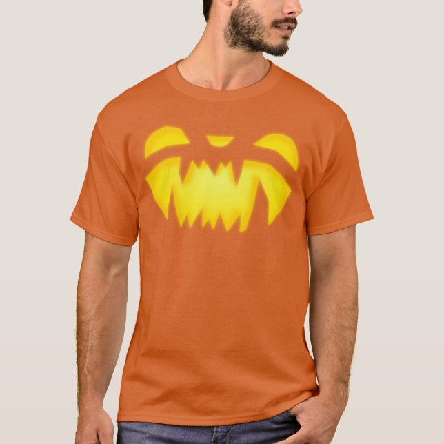 Jack-o-lantern Ansikte Tee Shirt (Framsida)