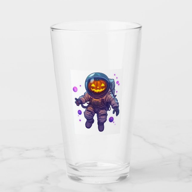 Jack-o'-Lantern Astronaut Glaskopp (Framsida)
