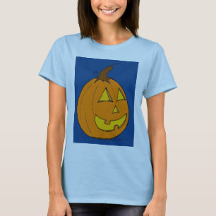 Jack o' Lantern Blå Dam Baby Doll T-Shirt