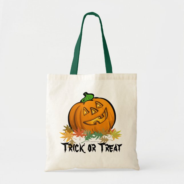 Jack o lantern Bus eller godis Bag Tygkasse (Framsidan)