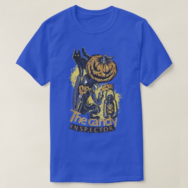 Jack o lantern Candy Inspection Halloween grunge v T Shirt (Design framsida)