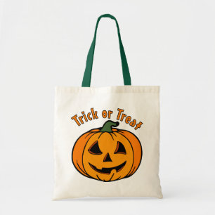 Jack o lantern Carved Pumpkin Bus eller godis Tygkasse
