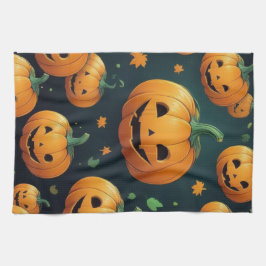 Jack-O-Lantern Delight - Pumpkin Mönster Kökshandduk