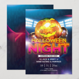 Jack-O-Lantern Disco Boll Vuxen Halloween fest Inbjudningar