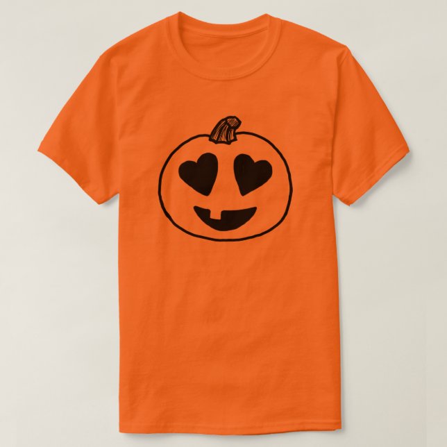 Jack o lantern Emoji ögon emoji halloween T Shirt (Design framsida)