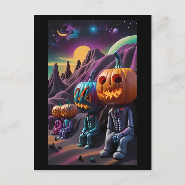 Jack-o-Lantern Familj Rastplats Vykort (Framsida)