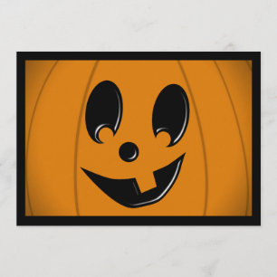 Jack-O-Lantern, Fånig Ansikte med ett streck Inbjudningar
