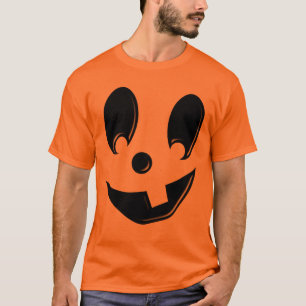 Jack-O-Lantern Fånig Ansikte w/Tooth Orange T-Shir Tröja