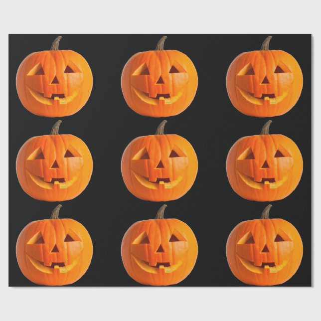 Jack-O-Lantern-figursättning Papper Presentpapper (Platt)