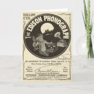 Jack o lantern för Edison PhonographHalloween Kort
