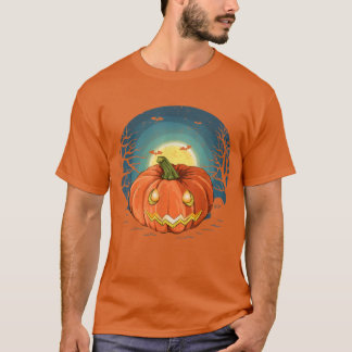 Jack o lantern, Full Moon Spooky Hallowed Fladderm T Shirt