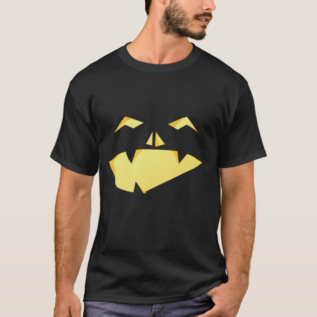 Jack o lantern Funny Ansikte Halloween Shirt T (Framsida)
