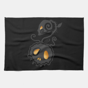 Jack o lantern Glowing Skull Vine Kökshandduk