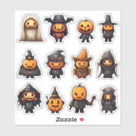 Jack-O-Lantern Goblins Halloween Stickers Klistermärken