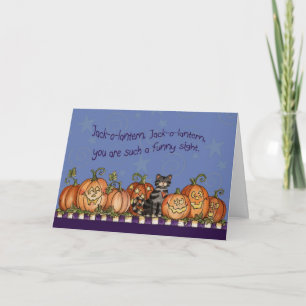 Jack-o-lantern - gratulationskort kort