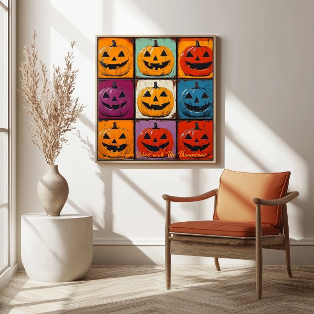 Jack-o'-Lantern Grid Halloween Wall Art Poster (Skapare uppladdad)