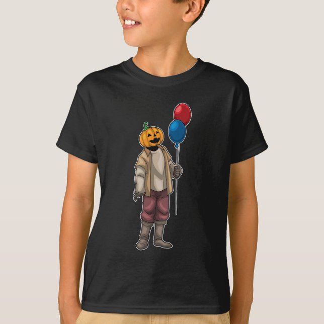 Jack o lantern Halloween Balloons T Shirt (Framsida)