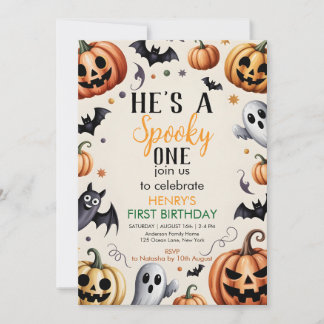 Jack-O-Lantern Halloween Birthday Invitation Custu Inbjudningar