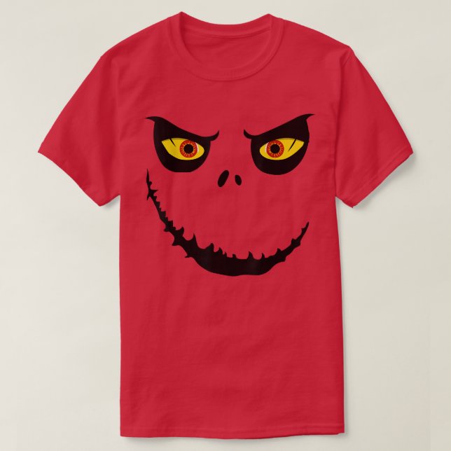 Jack o lantern Halloween Eyelash Costume Pumpkin T Shirt (Design framsida)