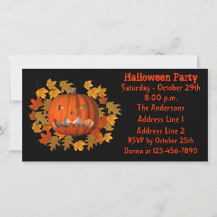 Jack o lantern Halloween fest Inbjudan