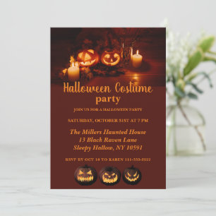 Jack o lantern Halloween fest Inbjudningar