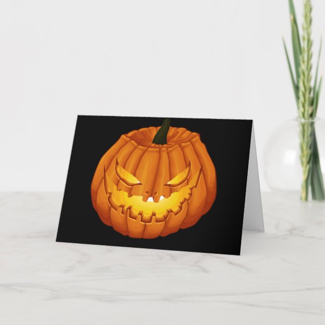jack o lantern halloween kort (Framsida)