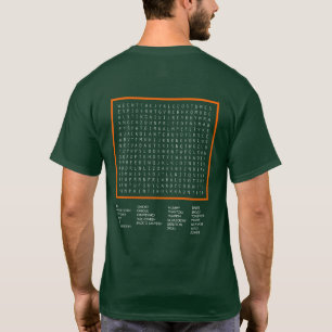 Jack-o-lantern Halloween Paintbrush ord-sökning T Shirt
