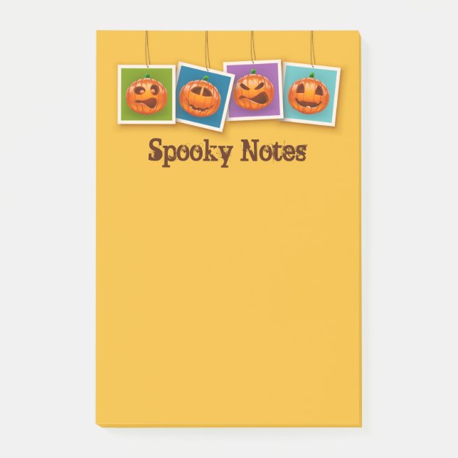 Jack-O-Lantern Halloween Post-it Notes Block (Framsida)