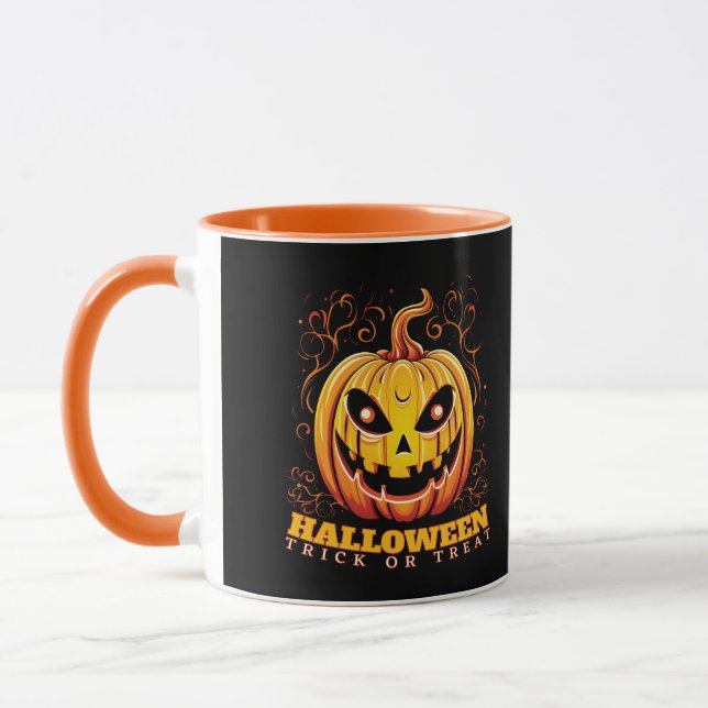 Jack-O-Lantern Halloween-pumpa  Mugg (Vänster)