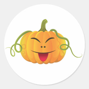 jack-o-lantern Halloween Pumpkin Classic Sticker Runt Klistermärke