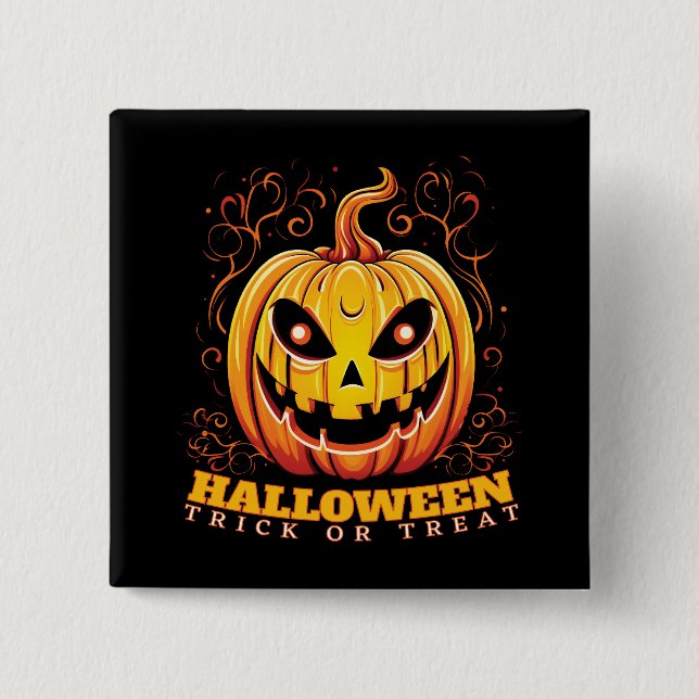 Jack-O-Lantern Halloween Pumpkin Knapp (Framsida)