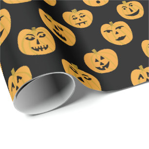 Jack-O-Lantern Halloween PUMPKIN Mönster Gift Presentpapper