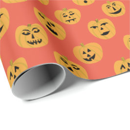 Jack-O-Lantern Halloween PUMPKIN Mönster Gift Presentpapper