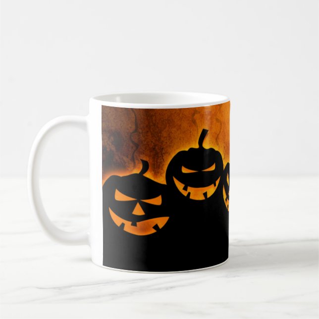 Jack-O-Lantern Halloween-scoky mugg (Vänster)