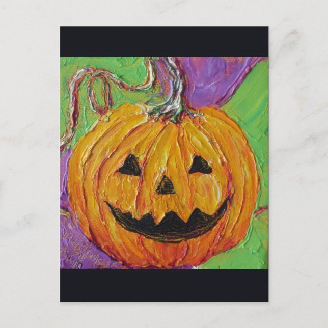 Jack-O-Lantern Halloween-vykort Vykort (Framsida)