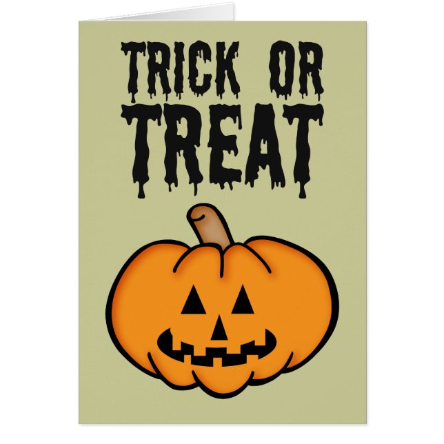 Jack o lantern hälsningskort (Framsidan)