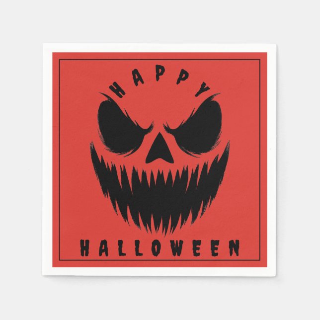 Jack-O’-Lantern Happy halloween Pappersservett (Framsidan)