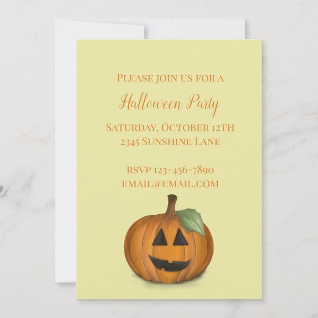 Jack o lantern i Pumpkin Patch-meddelande Meddelande (Framsida)