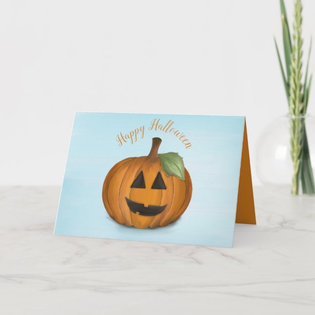 Jack o lantern i Pumpkin    PatchCard Kort (Framsida)